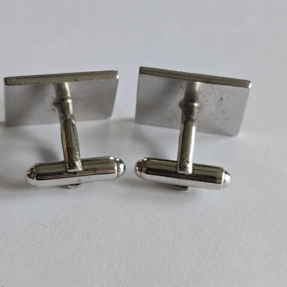 Vintage cuff links O.O. Monogram silver tone Anson cufflinks alphabet